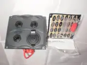 NEW Splashproof Marine 3 Switch Panel with Power Outlet