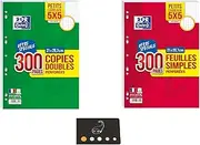 Set of Small Squares, 300 Sheets and 300 Double-Perforated Copies + 1 Adhesive Index Blumie