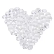 60pcs Octagon Beads White 14mm Crystal Crystal Suncatcher Decoration