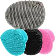 VICASKY 4Pcs Silicone Body Scrubber Gentle Exfoliating Shower Brush for Massage and Scalp Cleaning Soft Lightweight and Suitable for All Skin Types