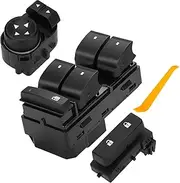 Linkstyle Power Window Switch, Driver Side & Front Driver Side Door Lock Switch & Mirror Switch,Replacement for 2007-2014 Chevy Silverado GMC Sierra 1500/2500HD/3500HD,# 22895545, 15888174, 25789692