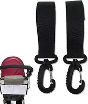 Stroller Hooks for Bags,360-Degree Rotate Clip Carabiners - Mom Purse, Household Nanny Large Stroller Hanger Hooks
