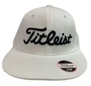 New Titleist Tour Cap White & Black Golf Hat Cap Small / Medium Fitted NEW