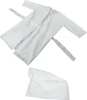 [YARNOW] Disposable Bath Skirt Ladies Robe Shower Spa Robe Bathrobe for Women Guest Bath Robes Reliable Thickened Bathrobe Comfortable Bath Clothing Simple Bathrobe White Cotton
