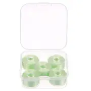 Prewound Sewing Bobbin Thread Set of 5pcs with Storage Plastic Case, Tea Green