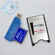 3 piece set NEW CNC 512MB CF CF card+CF-PCMCIA adapter+SSK USB2.0 card reader