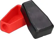Fdit Super Flexible Rubber Battery Connection Cover for the Upper Column Cell Clamp, Protect Against Short Circuit Wear Corrosion, 10 Package