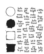 Tim Holtz Cling Stamps 7x8.5" - NOTE QUOTES CMS463 Stampers Anonymous
