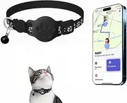 Smart Bluetooth Tracker for Keys, Pets, Luggage – Google Certified, 150m Loud Alert, Real-Time Location Sharing, Works with iOS WaterproofApple Find My Device, No Subscription Needed (Black)