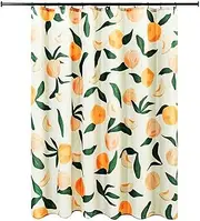 Long Bath Curtain with Shower Curtain Bathroom Waterproof Mould and Mildew Resistant Bath Curtains PVC Free for Bath Tub Eco Friendly Fabric Shower Curtain (Size : 180X180cm)