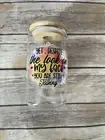 NWOT Sarcastic Glass Tumbler With Bamboo Lid And Glass Straw