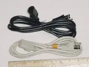 Power Cords, White & Black, NEW Sealed 6 Ft Length