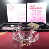 在飛比找蝦皮購物優惠-民國77.78年黑松[愛的禮盒] 雙囍燙金咖啡杯組(5入)