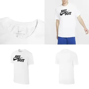 【NIKE 耐吉】T恤 NSW JDI T-Shirt 男款 大LOGO 圓領 棉質 基本款 勾勾 白 黑(AR5007-100)