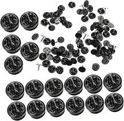 ERINGOGO 120sets Secure Locking Pin Backs Butterfly Clutch for Brooches Ties Hats and Badges Pin Clasps for Jewelry Making and Craft Projects