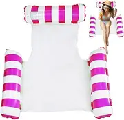 Pool Lounger Float, Heavy Duty Inflatable Pool Chairs, Portable Blow up Chair, Quick Inflation Floating Mat Swim Toys for Beach Gear Swimming Accessories