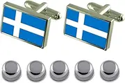 [Select Gifts] Shirt Dress Studs Parnu City Estonia Flag Cufflinks