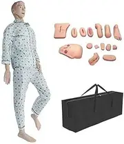 Multi-Functional Patient Care Manikin, PVC Male and Female Patient Care Manikin Simulator for Students Training Skills & Education Supplies, 170CM Life Size