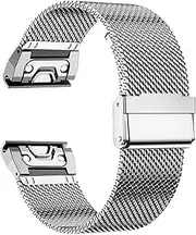 [BKUANE] 20/22/26mm Quick Fit Strap for Garmin Fenix 8 43 51mm 7s 7X 7 Pro Fenix 6s 6X 6 5s 5X 5Plus Tactix 7 Stainless Steel Band Forerunner 965 Watchbands