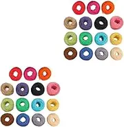 OSALADI 2sets Colored Twine Jewelry Tags Craft Jute Twine Colored Tabs Jewelry Cords Macrame Cord Clothes Hanging Rack Jute 15rolls*2