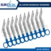 10 Pcs Bandage Scissor Blue Color Handle Paramedic EMS Nurses German Grade