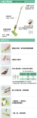 防疫小尖兵 次綠康 除菌噴霧拖把 BW-G 拖把 除菌拖把 抗菌拖把 消毒噴霧拖把