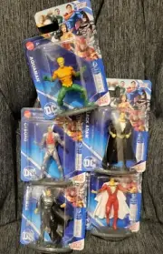 DC MICRO COLLECTION FIGURES. SUPERMAN,AQUAMAN, CYBORG,SHAZAM! & BLACK ADAM