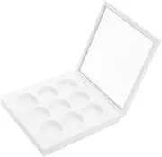 DIY Makeup Palette 9-Grid Eyeshadow Pans Blush Highlighter Organizer Travel-Size Case