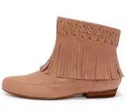 NIB Latigo Jig Women's Fringe Adobe Ankle Boots Size 8.5