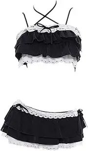 [YOMORIO] Women Swimwear Kawaii Japanese Ruffle Bikini Swimsuit Anime Swimming Costume