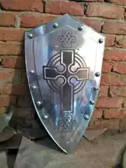 Medieval Knight Templar Crusader Metal Shield Armour Battle Ready Larp Sca