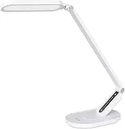 JKSWT Desk Lamp, Light for Eye Care, Dimmable Table Lamp with 5 Colour Modes, 72 LEDs with USB Charging Port, Touch Control and Memory Function, Office Lamp