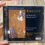 喃喃字旅二手CD 古典《JEAN SIBELIUS SYMPHONIES NO.5，6&7》