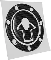 GANAZONO Motorcycle Tank Cap Sticker Carbon Fiber Material Tank Guard Decal Lightweight Durable Easy Install