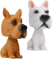 BESPORTBLE 2pcs Adorable Shaking Head Dog Model for Car Dashboard Ornament Fun Vehicle Decoration Aesthetic Vehicle Accessories Car Interior Dashboard Decoration