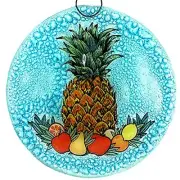 Tropical Pineapple Christmas Tree Ornament - Art Glass Light Catcher