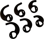 [Far End Gear] BudLoks Earphone Sport Grips for Apple iPod and Earpod Style Earbuds - AirPods, iPhone 3/4/5/6, Black