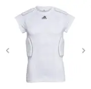 NWT ADIDAS ClimaCool Adult Techfit 5 Pad Integrated Football Shirt XXL White