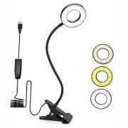 Desk Lamp Clip on Light, 48 LED USB Lamp with 3 Color Modes 10 Three Modes