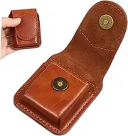 [HAMPPLIES] Cigarette Lighter Case Leather Waist Bag for Lighter Storage Protective Cover Fashionable Leather Design Durable and Reliable Quality for Everyday Use