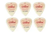 Alice AWR-AFL Anti-Slip Fluorescent Celluloid Picks - Set of 6 - 0.71mm