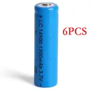 2-6Pcs 14500 3.7V Li-ion Rechargeable Battery Batteries For Flashlights Lasers