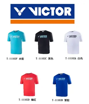 大自在 2022 新款 VICTOR 勝利 羽球衣 印花 T-shirt 中性 吸濕排汗 羽球服 台灣製 T-11102