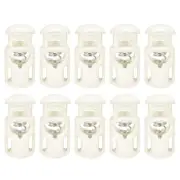 30Pcs 5.5x3mm Cord Lock Plastic Single Hole Spring Toggle Stoppers, White
