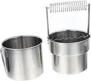 TEMPNAP Stainless Steel Paint Brush Cleaner Basin Compact Art Supplies Washing Bucket for Watercolor Oil Durable Artist Brush Washer with Easy Cleaning Function