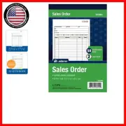 Carbonless 2-Part Sales Order Book - 50 Sets, White/Canary, Soft Cover