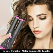 Genux Wireless Rotating Hair Curler with LCD Display & Timer