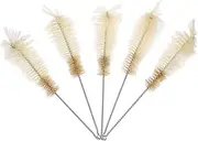 POPETPOP 5pcs Erlenmeyer Flask Brush Bottles with Lids Conical Flask Brush Baby Nylon Tube Cleaner Brush Cleaner Lab Vial Brush Bristle Test Tube Brush Small