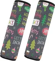 Car Seat Belt Pads 2 Pack Soft Unique Car Safety Seat Belt Strap Shoulder Pad Backpack Shoulder Strap Pad Cover Car Accessories for Adults Youth Kids S Colorful Cute Christmas Elements
