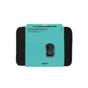 Logitech Bluetooth Mouse and Laptop Sleeve Bundle M240 Mouse with 16" Sleeve